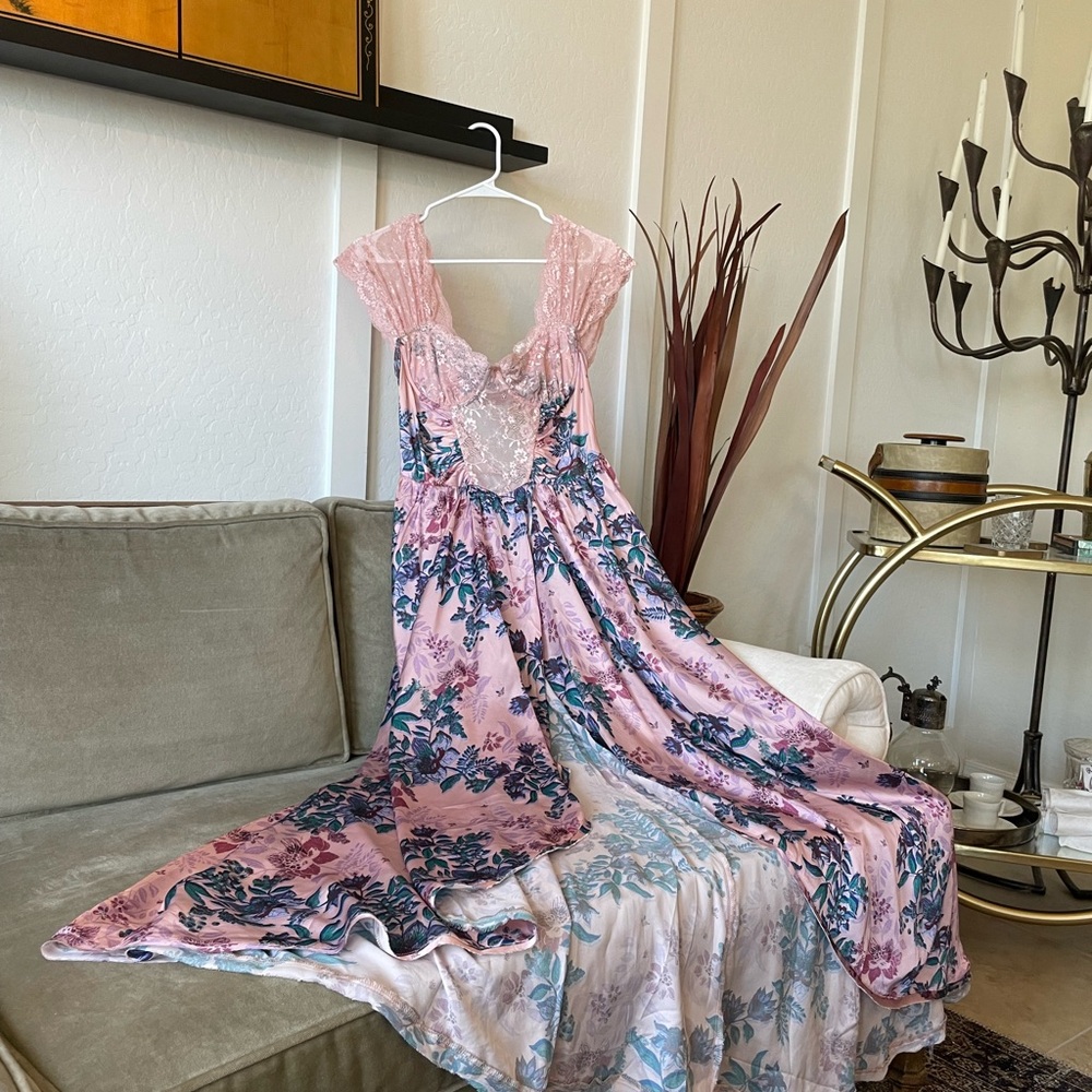 Free People Dusty Rose and Blue Dress